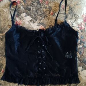 NWT Killstar Black Lace Corset Camisole Top